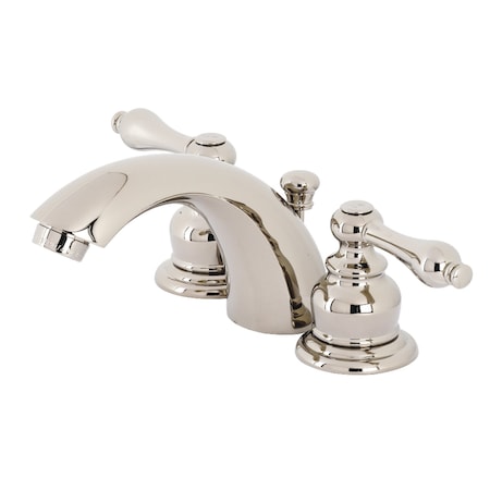 Kingston Brass KB946ALPN Victorian Mini-Widespread Bathroom Faucet, Polished Nickel KB946ALPN